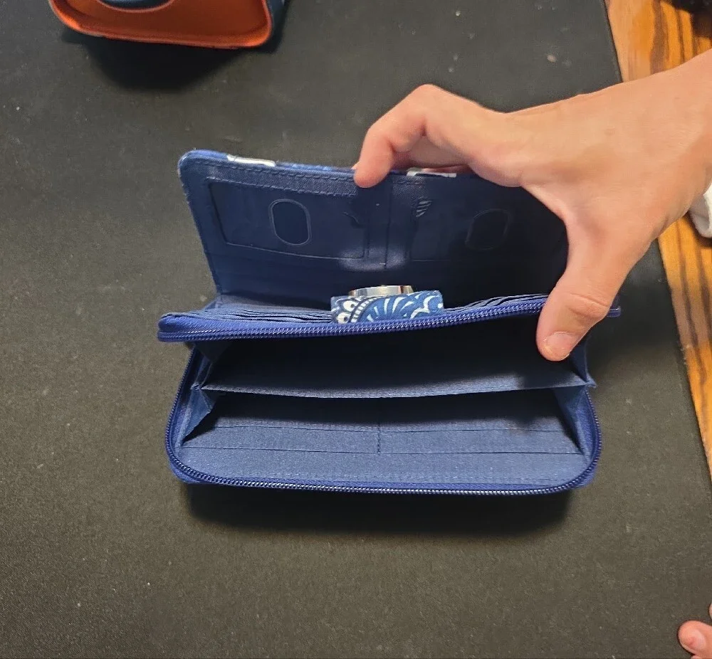 Vera Bradley Blue Paisley Zip-Around Phone Wallet